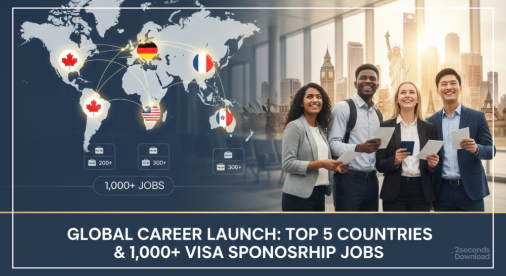 5 Top Countries & 1,000+ Visa Sponsorship Jobs You Can Get!
